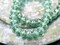 *25* 6x9mm Antique Gold Washed Green Aqua Fire Polished Rondelle Beads